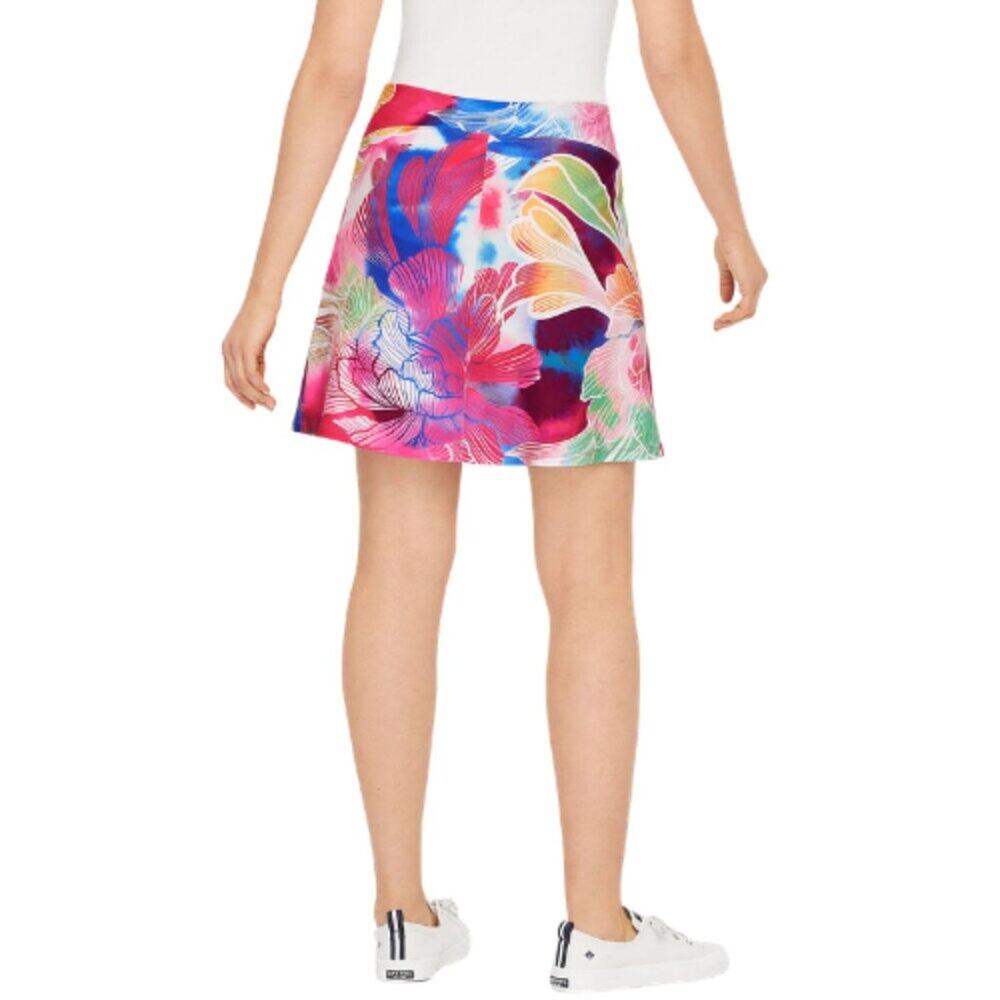T by Talbots Floral Athletic Skort Watercolor Stretch Golf Tennis - Size P